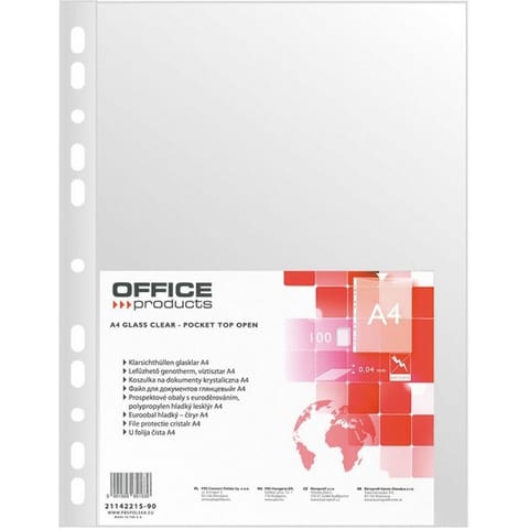 ⁨Koszulki Office Products A4/40µm krystaliczne (100⁩ w sklepie Wasserman.eu