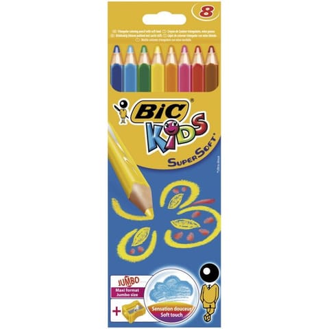 ⁨KREDKI BIC SUPERSOFT 8 KOLORÓW + TEMPERÓWKA⁩ w sklepie Wasserman.eu