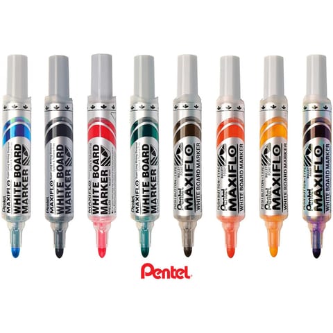⁨Marker do tablic Pentel Maxiflo MWL5M pomarańczowy⁩ w sklepie Wasserman.eu