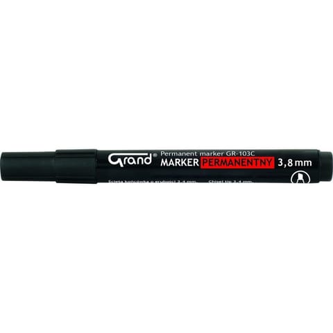 ⁨MARKER PERMANENTNY GRAND GR-103C CZARNY⁩ w sklepie Wasserman.eu
