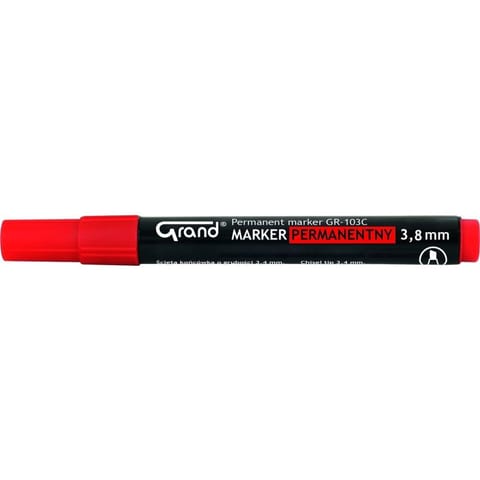⁨MARKER PERMANENTNY GRAND GR-103C CZERWONY⁩ w sklepie Wasserman.eu
