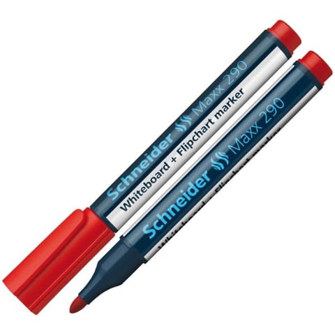 ⁨Marker do tablic Schneider Maxx 290 czerwony⁩ w sklepie Wasserman.eu