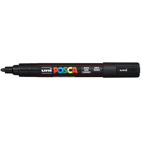 ⁨Marker with poster paint Posca PC-5M, black, Uni⁩ at Wasserman.eu