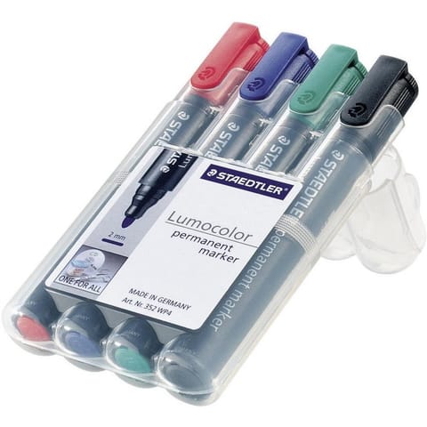 ⁨MARKERY STAEDTLER LUMOCOLOR S352 4 KOLORY⁩ w sklepie Wasserman.eu