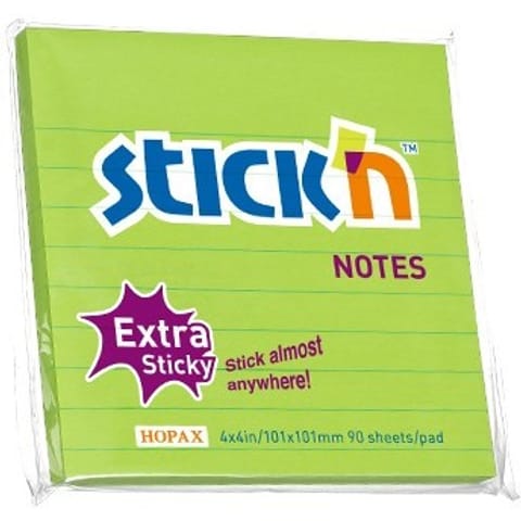 ⁨KARTECZKI STICK'N 101*101mm ZIELONE (90)⁩ w sklepie Wasserman.eu