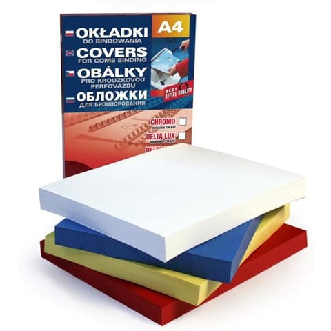 ⁨OKŁADKI DO BINDOWNICY A4 SKÓROPODOBNE GRANATOWE (100)⁩ w sklepie Wasserman.eu