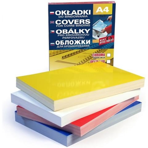 ⁨OKŁADKI DO BINDOWNICY A4 CHROMOLUX CZARNE (100)⁩ w sklepie Wasserman.eu