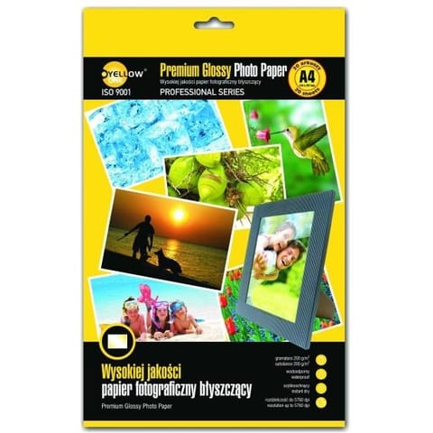 ⁨PAPIER FOTO YELLOW ONE A4 200 G/M2 PREMIUM BŁYSZCZĄCY⁩ w sklepie Wasserman.eu