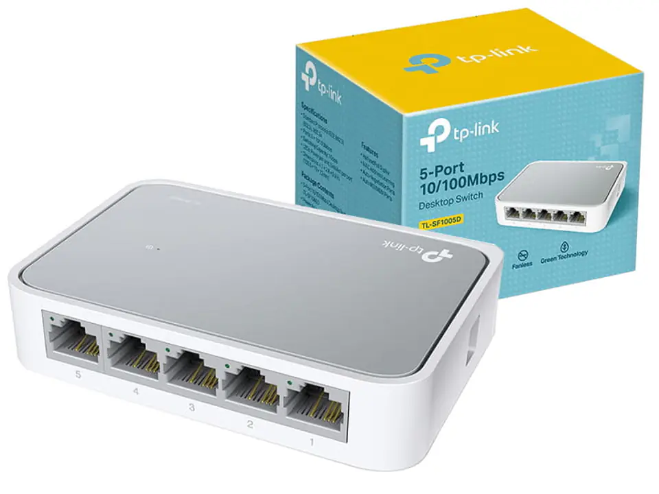 ⁨5 portowy switch TP-link TL-SF1005D mini⁩ at Wasserman.eu