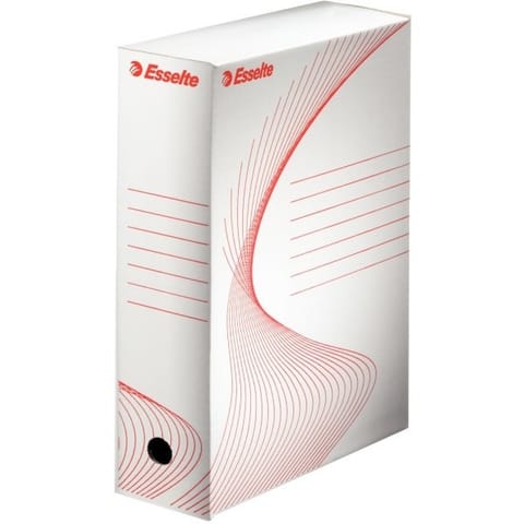 ⁨PUDŁO DO ARCHIWIZACJI ESSELTE A4/100mm BIAŁE⁩ w sklepie Wasserman.eu