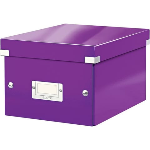 ⁨Storage Box Click&Store A5 purple 160x220x282mm 60430062 LEITZ⁩ at Wasserman.eu