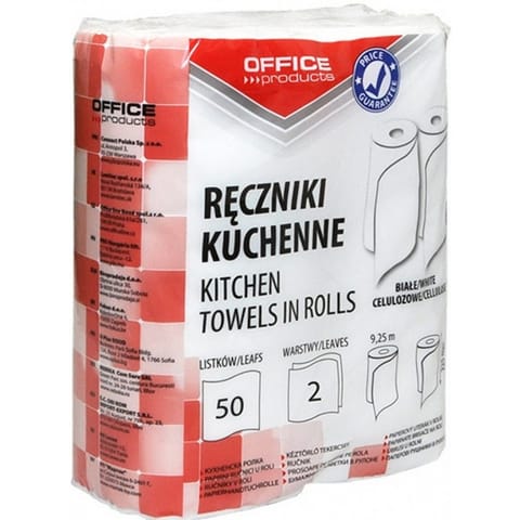 ⁨Ręczniki w rolce Office Products 9.25m 2w celuloza białe (2)⁩ w sklepie Wasserman.eu