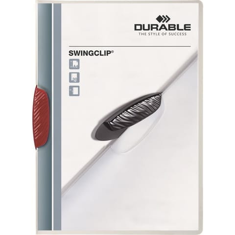 ⁨SKOROSZYT Z KLIPSEM DURABLE SWINGCLIP CZERWONY⁩ w sklepie Wasserman.eu