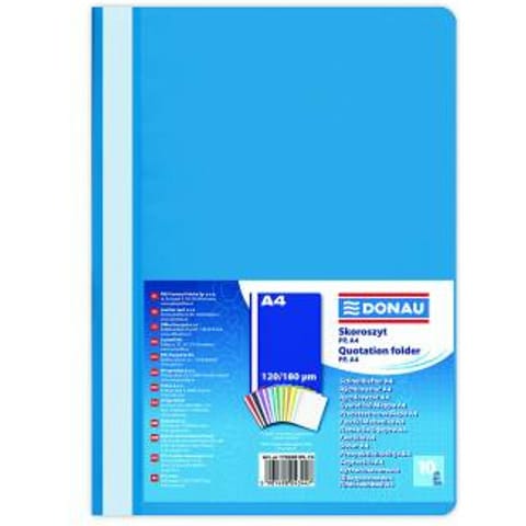 ⁨Skoroszyt Donau A4 PP niebieski (10)⁩ w sklepie Wasserman.eu