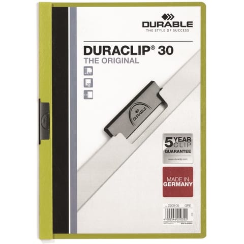 ⁨SKOROSZYT Z KLIPSEM DURABLE DURACLIP 30 ZIELONY⁩ w sklepie Wasserman.eu