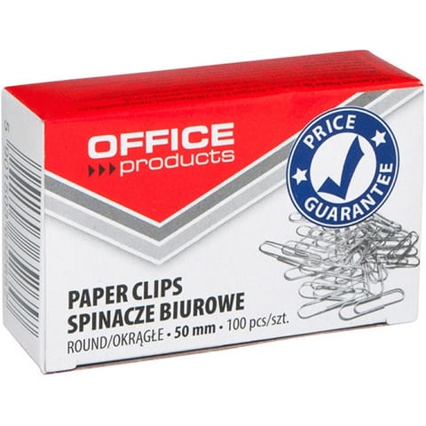 ⁨SPINACZE BIUROWE OKRĄGŁE 50 MM (100), SREBRNY⁩ w sklepie Wasserman.eu