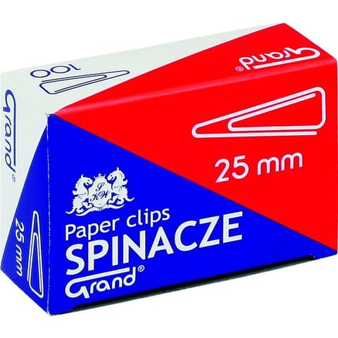 ⁨SPINACZE BIUROWE TRÓJKĄTNE 25mm (100)⁩ w sklepie Wasserman.eu
