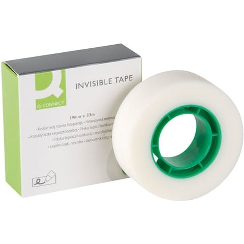 ⁨TAŚMA BIUROWA Q-CONNECT INVISIBLE 19 MM X 33 M MATOWA⁩ w sklepie Wasserman.eu