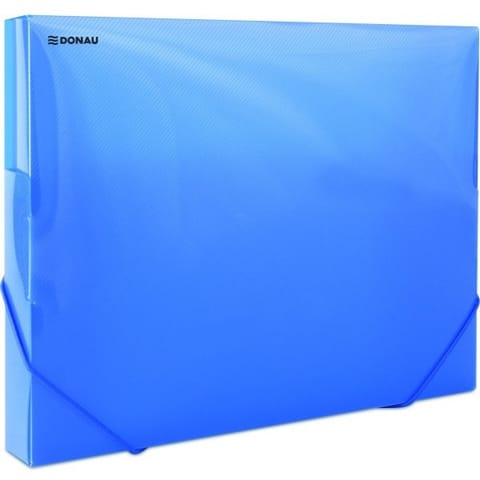 ⁨Teczka PP z gumką Donau A4/30mm niebieska⁩ w sklepie Wasserman.eu