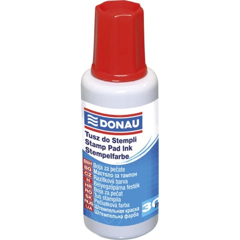 ⁨Tusz do pieczątek Donau 30ml czerwony⁩ w sklepie Wasserman.eu