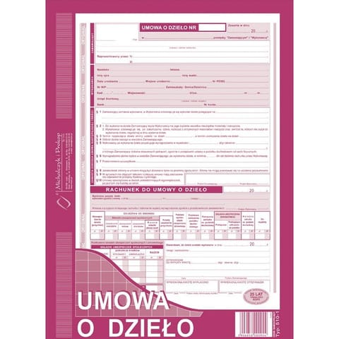 ⁨UMOWA O DZIEŁO Z RACHUNKIEM (O+1K) MICHALCZYK I PROKOP A4⁩ w sklepie Wasserman.eu