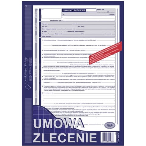 ⁨UMOWA ZLECENIE A4 (O+1K)⁩ w sklepie Wasserman.eu