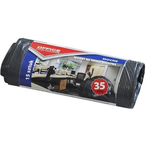 ⁨Worki na śmieci Office Products 35L LDPE czarne (15)⁩ w sklepie Wasserman.eu