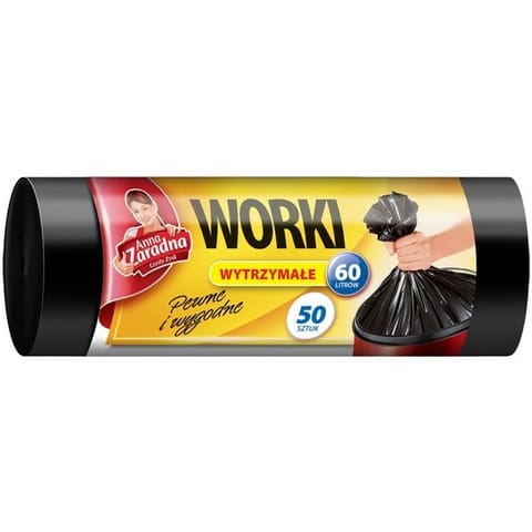 ⁨WORKI NA ŚMIECI 60 L HDPE CZARNE (50)⁩ w sklepie Wasserman.eu