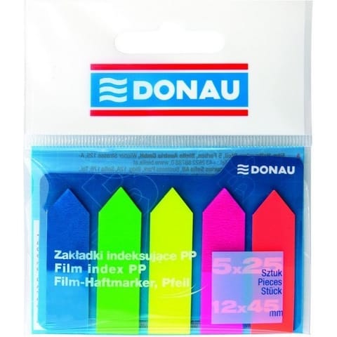 ⁨Zakładki Donau 12x45mm 5 kolorów (5x25)⁩ w sklepie Wasserman.eu