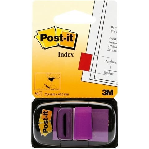 ⁨ZAKŁADKI POST-IT 25 X 43 MM 680-8 PURPUROWE 50 KARTEK⁩ w sklepie Wasserman.eu