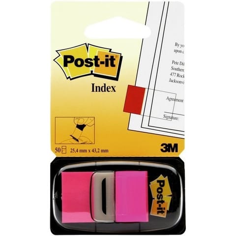 ⁨ZAKŁADKI POST-IT 25*43mm RÓŻOWE (50)⁩ w sklepie Wasserman.eu