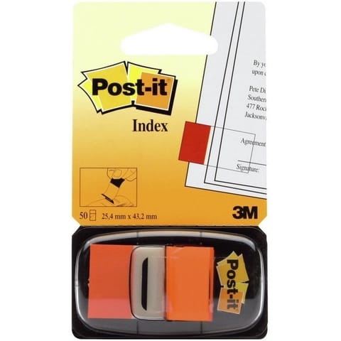 ⁨ZAKŁADKI POST-IT 25 X 43 MM 680-4 POMARAŃCZOWE 50 KARTEK⁩ w sklepie Wasserman.eu