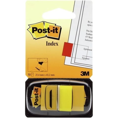 ⁨ZAKŁADKI POST-IT 25 X 43 MM 680-5 ŻÓŁTE 50 KARTEK⁩ w sklepie Wasserman.eu