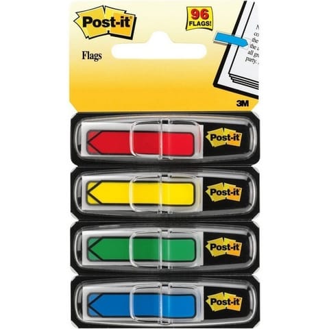 ⁨ZAKŁADKI POST-IT 12*43mm STRZAŁKI 4 KOLORY (4*24)⁩ w sklepie Wasserman.eu