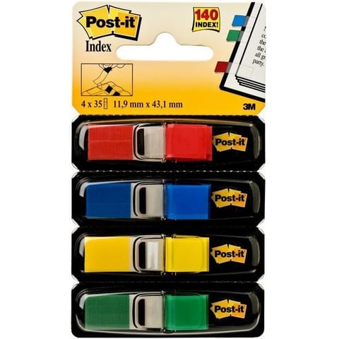 ⁨ZAKŁADKI POST-IT 12*43mm 4 KOLORY (4*35)⁩ w sklepie Wasserman.eu