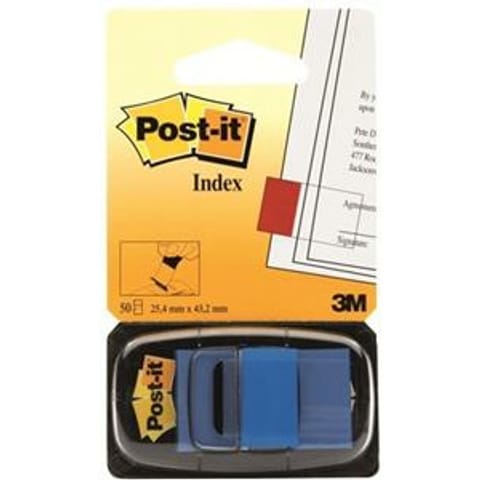 ⁨ZAKŁADKI POST-IT 25*43mm NIEBIESKIE (50)⁩ w sklepie Wasserman.eu