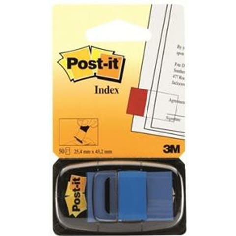 ⁨ZAKŁADKI POST-IT 25 X 43 MM 680-2 NIEBIESKIE 50 KARTEK⁩ w sklepie Wasserman.eu