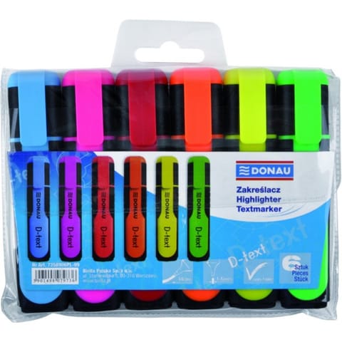 ⁨Zakreślacze Donau D-Text 6 kolorów⁩ w sklepie Wasserman.eu