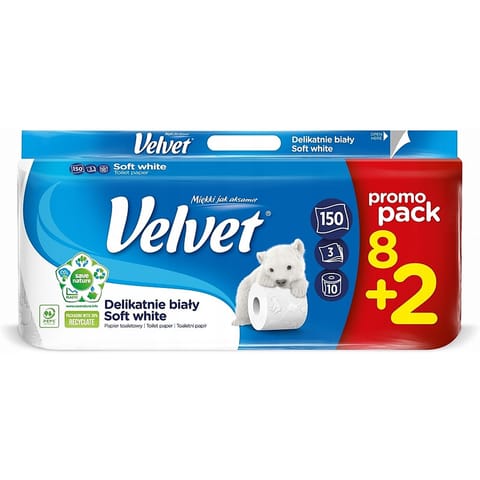 ⁨Papier toaletowy Velvet Delikatnie biały (8)⁩ w sklepie Wasserman.eu