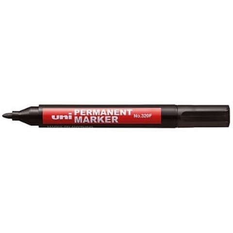 ⁨MARKER PERMANENTNY UNI 320F OKRĄGŁY, CZERWONY⁩ w sklepie Wasserman.eu