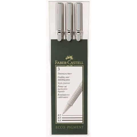 ⁨CIENKOPISY FABER-CASTELL ECCO 0.3/0.5/0.7 MM CZARNE, CZARNY⁩ w sklepie Wasserman.eu