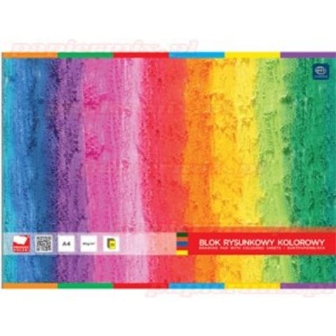 ⁨Blok rysunkowy Interdruk A4/20k kolorowy⁩ w sklepie Wasserman.eu