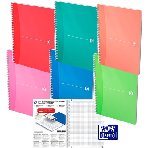 ⁨KOŁONOTATNIK OXFORD MY COLOURS A4/90K KRATKA⁩ w sklepie Wasserman.eu
