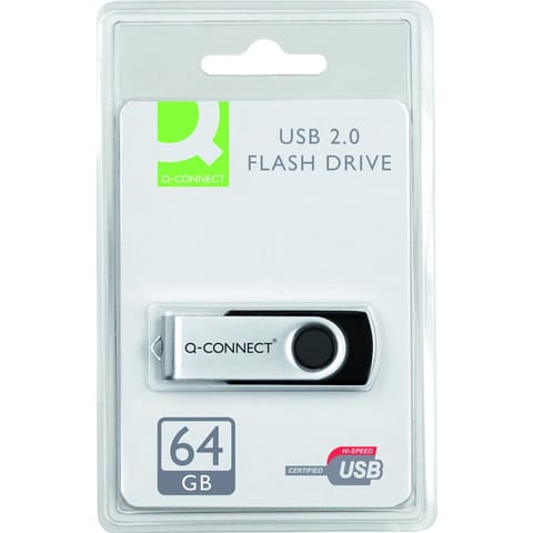 ⁨PENDRIVE USB 2.0 Q-CONNECT 64GB⁩ w sklepie Wasserman.eu