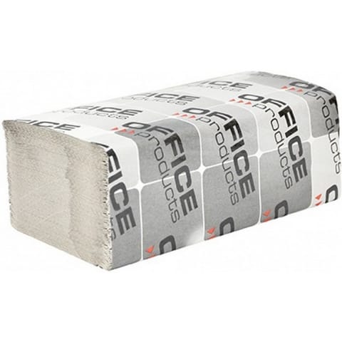 ⁨Ręczniki składane Office Products ZZ 1w makulatura szare (20x200)⁩ w sklepie Wasserman.eu