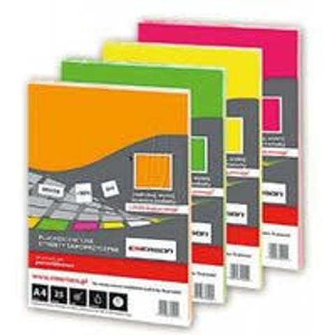 ⁨Etykiety Emerson A4 210x297mm różowe (25)⁩ w sklepie Wasserman.eu