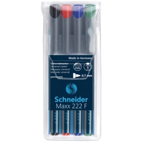 ⁨Foliopisy Schneider Maxx 222 F 4 kolory⁩ w sklepie Wasserman.eu