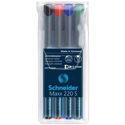 ⁨Foliopisy Schneider Maxx 220 S 4 kolory⁩ w sklepie Wasserman.eu