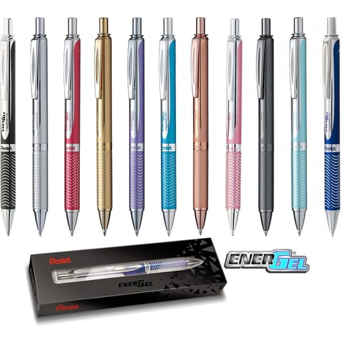 ⁨Pióro kulkowe Pentel EnerGel BL407 niebieskie⁩ w sklepie Wasserman.eu