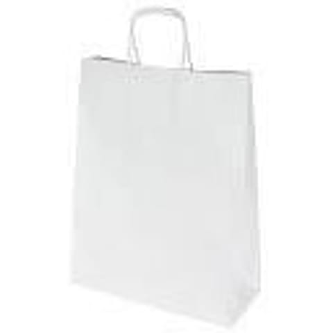 ⁨TORBA PAPIEROWA 24x10x32cm BIAŁA⁩ w sklepie Wasserman.eu